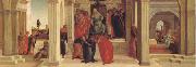Filippino Lippi Three Scenes from the Story of Esther Mardochus (mk05) oil on canvas